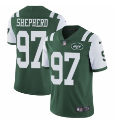 Men's Nike New York Jets #97 Nathan Shepherd Green Team Color Vapor Untouchable Limited Player NFL Jersey