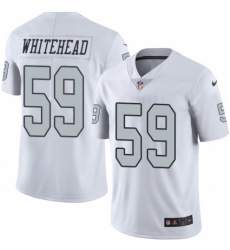 Men's Nike Oakland Raiders #59 Tahir Whitehead Limited White Rush Vapor Untouchable NFL Jersey