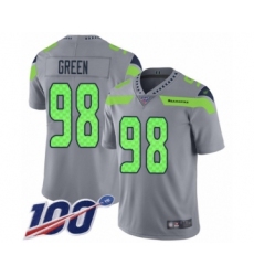 Youth Seattle Seahawks #98 Rasheem Green Limited Silver Inverted Legend 100th Season Football Jersey