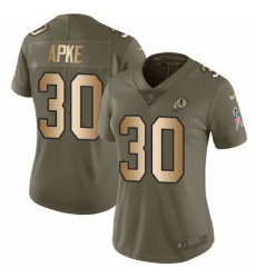 Women's Nike Washington Redskins #30 Troy Apke Limited Olive/Gold 2017 Salute to Service NFL Jersey