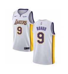 Women's Los Angeles Lakers #9 Rajon Rondo Authentic White Basketball Jersey - Association Edition