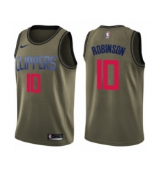 Youth Nike Los Angeles Clippers #10 Jerome Robinson Swingman Green Salute to Service NBA Jersey