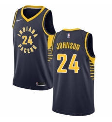 Men's Nike Indiana Pacers #24 Alize Johnson Swingman Navy Blue NBA Jersey - Icon Edition