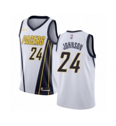 Women's Nike Indiana Pacers #24 Alize Johnson White Swingman Jersey - Earned Edition