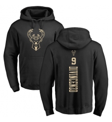 NBA Nike Milwaukee Bucks #9 Donte DiVincenzo Black One Color Backer Pullover Hoodie