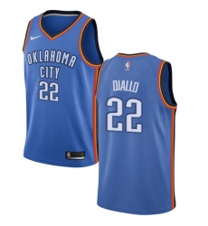 Men's Nike Oklahoma City Thunder #22 Hamidou Diallo Swingman Royal Blue NBA Jersey - Icon Edition