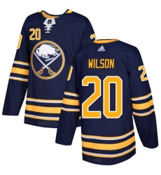 Men's Adidas Buffalo Sabres #20 Scott Wilson Authentic Navy Blue Home NHL Jersey