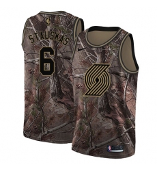 Youth Nike Portland Trail Blazers #6 Nik Stauskas Swingman Camo Realtree Collection NBA Jersey