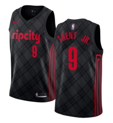 Women's Nike Portland Trail Blazers #9 Gary Trent Jr. Swingman Black NBA Jersey - City Edition