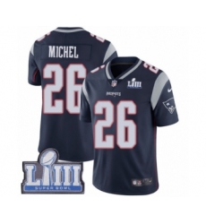 Men's Nike New England Patriots #26 Sony Michel Navy Blue Team Color Vapor Untouchable Limited Player Super Bowl LIII Bound NFL Jersey