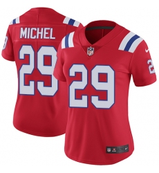 Women's Nike New England Patriots #29 Sony Michel Red Alternate Vapor Untouchable Limited Player NFL Jersey