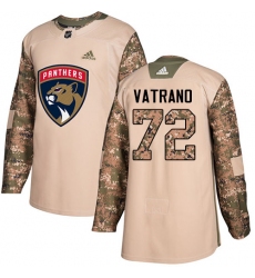 Men's Adidas Florida Panthers #72 Frank Vatrano Authentic Camo Veterans Day Practice NHL Jersey