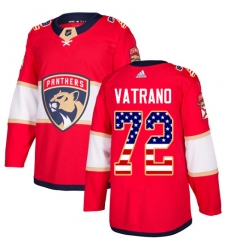 Youth Adidas Florida Panthers #72 Frank Vatrano Authentic Red USA Flag Fashion NHL Jersey