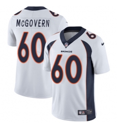 Men's Nike Denver Broncos #60 Connor McGovern White Vapor Untouchable Limited Player NFL Jersey