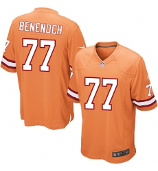 Men's Nike Tampa Bay Buccaneers #77 Caleb Benenoch Limited Orange Glaze Alternate NFL Jersey