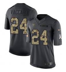 Men Nike Tennessee Titans #24 Kenny Vaccaro Limited Black 2016 Salute to Service NFL Jersey