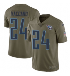 Men Nike Tennessee Titans #24 Kenny Vaccaro Limited Olive 2017 Salute to Service NFL Jersey