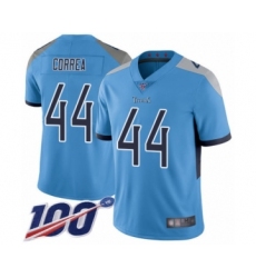 Men's Tennessee Titans #44 Kamalei Correa Light Blue Alternate Vapor Untouchable Limited Player 100th Season Football Jersey