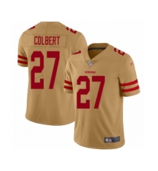Men's San Francisco 49ers #27 Adrian Colbert Limited Gold Inverted Legend Football Jersey