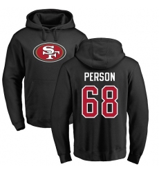 NFL Nike San Francisco 49ers #68 Mike Person Black Name & Number Logo Pullover Hoodie