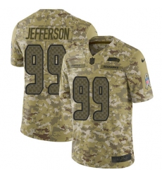 Youth Nike Seattle Seahawks #99 Quinton Jefferson Limited Camo 2018 Salute to Service NFL Jersey