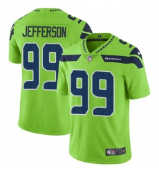 Youth Nike Seattle Seahawks #99 Quinton Jefferson Limited Olive 2017 Salute to Service NFL Jersey