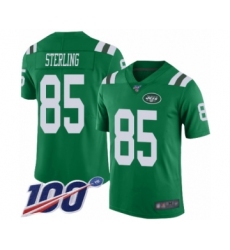 Men's New York Jets #85 Neal Sterling Limited Green Rush Vapor Untouchable 100th Season Football Jersey