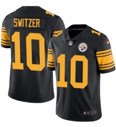 Men's Nike Pittsburgh Steelers #10 Ryan Switzer Limited Black Rush Vapor Untouchable NFL Jersey