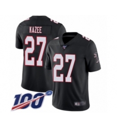 Men's Atlanta Falcons #27 Damontae Kazee Black Alternate Vapor Untouchable Limited Player 100th Season Football Jersey