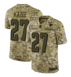 Men's Nike Atlanta Falcons #27 Damontae Kazee Limited Camo 2018 Salute to Service NFL Jersey