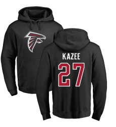NFL Nike Atlanta Falcons #27 Damontae Kazee Black Name & Number Logo Pullover Hoodie