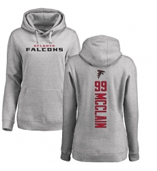 NFL Women's Nike Atlanta Falcons #99 Terrell McClain Ash Backer Pullover Hoodie