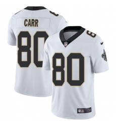 Men's Nike New Orleans Saints #80 Austin Carr White Vapor Untouchable Limited Player NFL Jersey