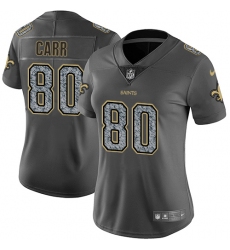 Women's Nike New Orleans Saints #80 Austin Carr Gray Static Vapor Untouchable Limited NFL Jersey