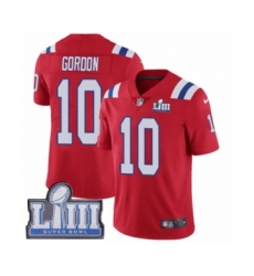 Men's Nike New England Patriots #10 Josh Gordon Red Alternate Vapor Untouchable Limited Player Super Bowl LIII Bound NFL Jersey