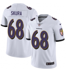 Men's Nike Baltimore Ravens #68 Matt Skura White Vapor Untouchable Limited Player NFL Jersey