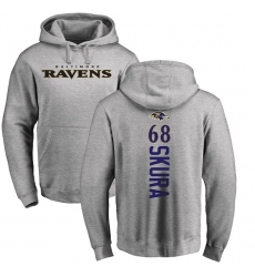 NFL Nike Baltimore Ravens #68 Matt Skura Ash Backer Pullover Hoodie