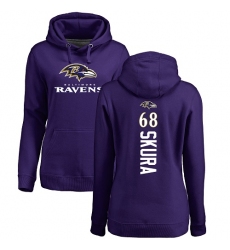 NFL Women's Nike Baltimore Ravens #68 Matt Skura Purple Backer Pullover Hoodie