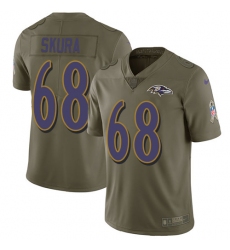 Youth Nike Baltimore Ravens #68 Matt Skura Limited Olive 2017 Salute to Service NFL Jersey