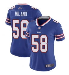 Women's Nike Buffalo Bills #58 Matt Milano Royal Blue Team Color Vapor Untouchable Limited Player NFL Jersey