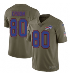 Men's Nike Buffalo Bills #80 Jason Croom Limited Olive 2017 Salute to Service NFL Jersey
