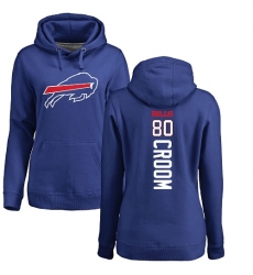 NFL Women's Nike Buffalo Bills #80 Jason Croom Royal Blue Backer Pullover Hoodie