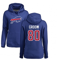 NFL Women's Nike Buffalo Bills #80 Jason Croom Royal Blue Name & Number Logo Pullover Hoodie