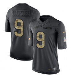Men's Nike Buffalo Bills #9 Corey Bojorquez Limited Black 2016 Salute to Service NFL Jersey