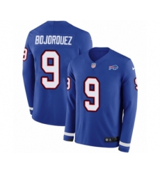 Men's Nike Buffalo Bills #9 Corey Bojorquez Limited Royal Blue Therma Long Sleeve NFL Jersey