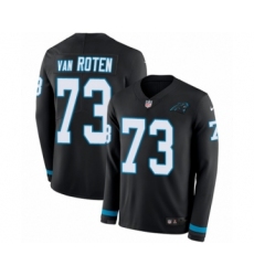 Men's Nike Carolina Panthers #73 Greg Van Roten Limited Black Therma Long Sleeve NFL Jersey