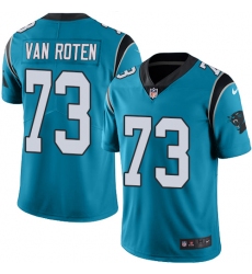 Men's Nike Carolina Panthers #73 Greg Van Roten Limited Blue Rush Vapor Untouchable NFL Jersey