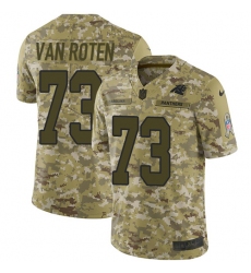 Youth Nike Carolina Panthers #73 Greg Van Roten Limited Camo 2018 Salute to Service NFL Jersey