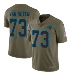 Youth Nike Carolina Panthers #73 Greg Van Roten Limited Olive 2017 Salute to Service NFL Jersey