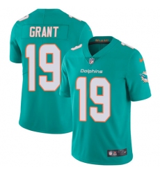 Men's Nike Miami Dolphins #19 Jakeem Grant Aqua Green Team Color Vapor Untouchable Limited Player NFL Jersey